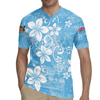 Fiji Tapa Pattern Rugby Jersey Plumeria Floral LT01 - Polynesian Pride