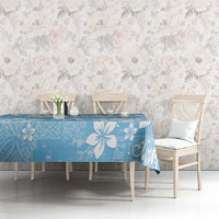 Fiji Tapa Pattern Tablecloth Plumeria Floral LT01 - Polynesian Pride