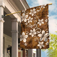 Plumeria Floral Tapa Pattern Vintage Gold Garden Flag LT01 House Flag Gold - Polynesian Pride