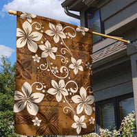 Plumeria Floral Tapa Pattern Vintage Gold Garden Flag LT01 - Polynesian Pride