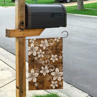 Plumeria Floral Tapa Pattern Vintage Gold Garden Flag LT01 - Polynesian Pride