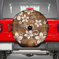 Plumeria Floral Tapa Pattern Vintage Gold Spare Tire Cover LT01 - Polynesian Pride