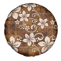Plumeria Floral Tapa Pattern Vintage Gold Spare Tire Cover LT01 - Polynesian Pride