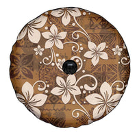 Plumeria Floral Tapa Pattern Vintage Gold Spare Tire Cover LT01 - Polynesian Pride