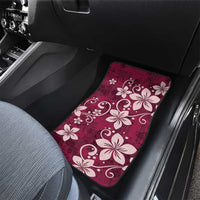 Plumeria Floral Tapa Pattern Ruby Pink Car Mats LT01 - Polynesian Pride