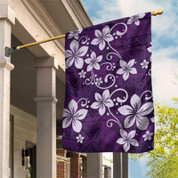 Plumeria Floral Tapa Pattern Amethyst Purple Garden Flag LT01 House Flag Purple - Polynesian Pride