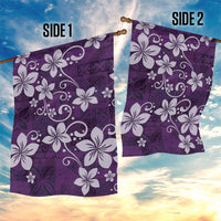 Plumeria Floral Tapa Pattern Amethyst Purple Garden Flag LT01 - Polynesian Pride