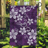 Plumeria Floral Tapa Pattern Amethyst Purple Garden Flag LT01 Garden Flag Purple - Polynesian Pride