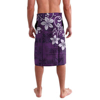 Plumeria Floral Tapa Pattern Amethyst Purple Lavalava LT01 - Polynesian Pride