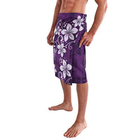 Plumeria Floral Tapa Pattern Amethyst Purple Lavalava LT01 - Polynesian Pride