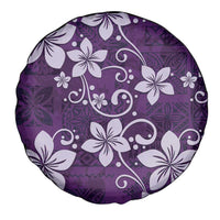 Plumeria Floral Tapa Pattern Amethyst Purple Spare Tire Cover LT01 - Polynesian Pride