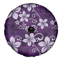 Plumeria Floral Tapa Pattern Amethyst Purple Spare Tire Cover LT01 - Polynesian Pride