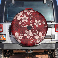 Plumeria Floral Tapa Pattern Oxblood Red Spare Tire Cover LT01 Red - Polynesian Pride