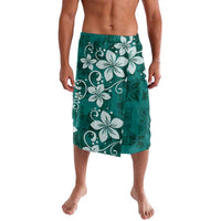 Plumeria Floral Tapa Pattern Crystal Teal Lavalava LT01 Teal - Polynesian Pride