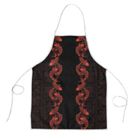 Hawaii Japan Koi Fish Red Apron Tapa Pattern LT01 Red - Polynesian Pride