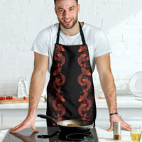 Hawaii Japan Koi Fish Red Apron Tapa Pattern LT01 - Polynesian Pride