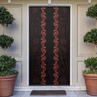 Hawaii Japan Koi Fish Red Door Cover Tapa Pattern LT01 Red - Polynesian Pride