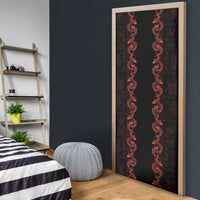 Hawaii Japan Koi Fish Red Door Cover Tapa Pattern LT01 - Polynesian Pride