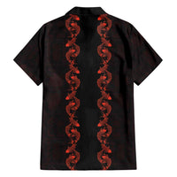 Hawaii Japan Koi Fish Red Hawaiian Shirt Tapa Pattern LT01 - Polynesian Pride