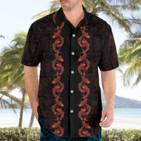 Hawaii Japan Koi Fish Red Hawaiian Shirt Tapa Pattern LT01 - Polynesian Pride