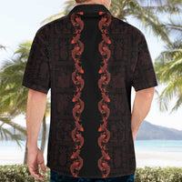 Hawaii Japan Koi Fish Red Hawaiian Shirt Tapa Pattern LT01 - Polynesian Pride