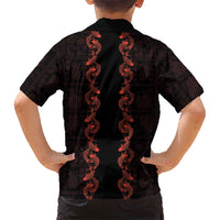 Hawaii Japan Koi Fish Red Hawaiian Shirt Tapa Pattern LT01 - Polynesian Pride