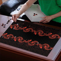 Hawaii Japan Koi Fish Red Puzzle Tapa Pattern LT01 - Polynesian Pride