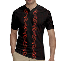 Hawaii Japan Koi Fish Red Rugby Jersey Tapa Pattern LT01 - Polynesian Pride