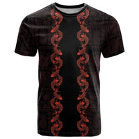 Hawaii Japan Koi Fish Red T Shirt Tapa Pattern LT01 Red - Polynesian Pride