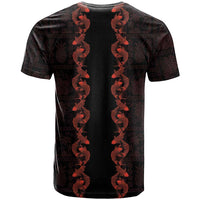 Hawaii Japan Koi Fish Red T Shirt Tapa Pattern LT01 - Polynesian Pride