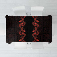 Hawaii Japan Koi Fish Red Tablecloth Tapa Pattern LT01 Red - Polynesian Pride