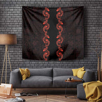 Hawaii Japan Koi Fish Red Tapestry Tapa Pattern LT01 Red - Polynesian Pride