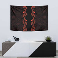 Hawaii Japan Koi Fish Red Tapestry Tapa Pattern LT01 - Polynesian Pride