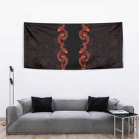 Hawaii Japan Koi Fish Red Tapestry Tapa Pattern LT01 - Polynesian Pride