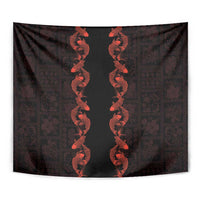 Hawaii Japan Koi Fish Red Tapestry Tapa Pattern LT01 - Polynesian Pride