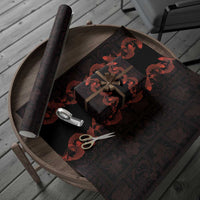 Hawaii Japan Koi Fish Red Wrapping Paper Tapa Pattern LT01 - Polynesian Pride