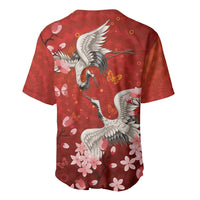 Hawaii Japan Cranes Sakura Flower Red Baseball Jersey Japan Heritage Spirit LT01 - Polynesian Pride