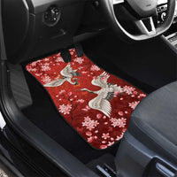 Hawaii Japan Cranes Sakura Flower Red Car Mats Japan Heritage Spirit LT01 - Polynesian Pride