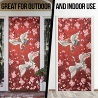 Hawaii Japan Cranes Sakura Flower Red Door Cover Japan Heritage Spirit LT01 - Polynesian Pride