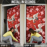 Hawaii Japan Cranes Sakura Flower Red Door Cover Japan Heritage Spirit LT01 - Polynesian Pride