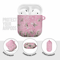Cranes Sakura Floral Pink Pastel AirPods Case Hawaii Japan Culture LT01 - Polynesian Pride
