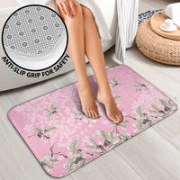 Cranes Sakura Floral Pink Pastel Bathroom Set Hawaii Japan Culture - Polynesian Pride
