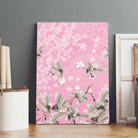 Cranes Sakura Floral Pink Pastel Canvas Wall Art Hawaii Japan Culture LT01 - Polynesian Pride