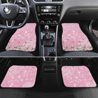 Cranes Sakura Floral Pink Pastel Car Mats Hawaii Japan Culture LT01 Set 4pcs Pink - Polynesian Pride