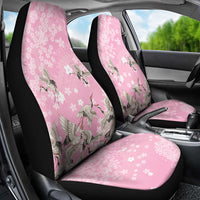 Cranes Sakura Floral Pink Pastel Car Seat Cover Hawaii Japan Culture - Polynesian Pride