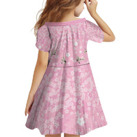 Cranes Sakura Floral Pink Pastel Family Matching Summer Maxi Dress and Hawaiian Shirt Hawaii Japan Culture - Polynesian Pride