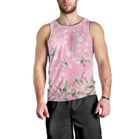 Cranes Sakura Floral Pink Pastel Men Tank Top Hawaii Japan Culture LT01 - Polynesian Pride