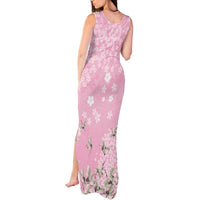 Cranes Sakura Floral Pink Pastel Tank Maxi Dress Hawaii Japan Culture LT01 - Polynesian Pride