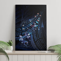 Matariki Paua Shell New Zealand Canvas Wall Art Haka Dance At The Starry Night LT01 - Polynesian Pride