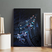 Matariki Paua Shell New Zealand Canvas Wall Art Haka Dance At The Starry Night LT01 - Polynesian Pride
